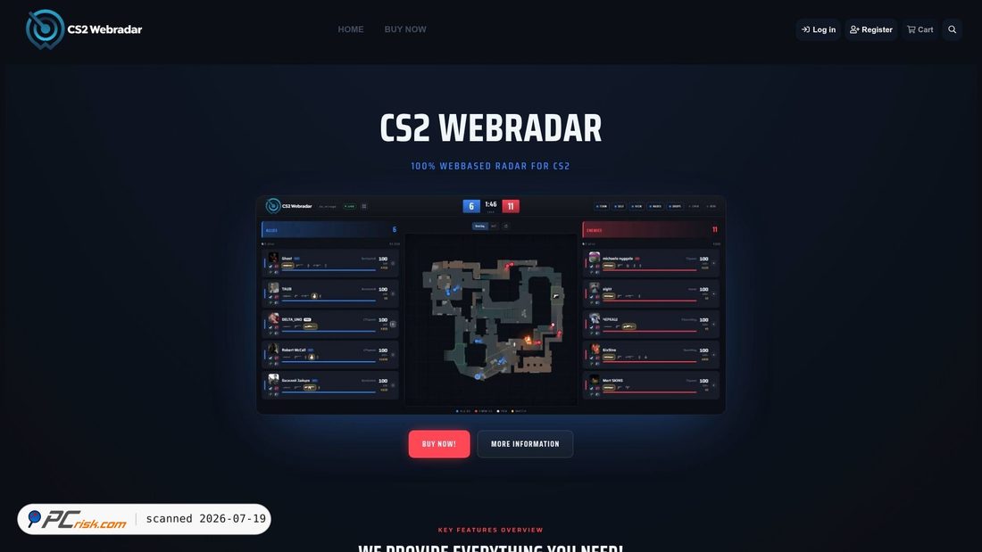 Screenshot di cs2-webradar.com
