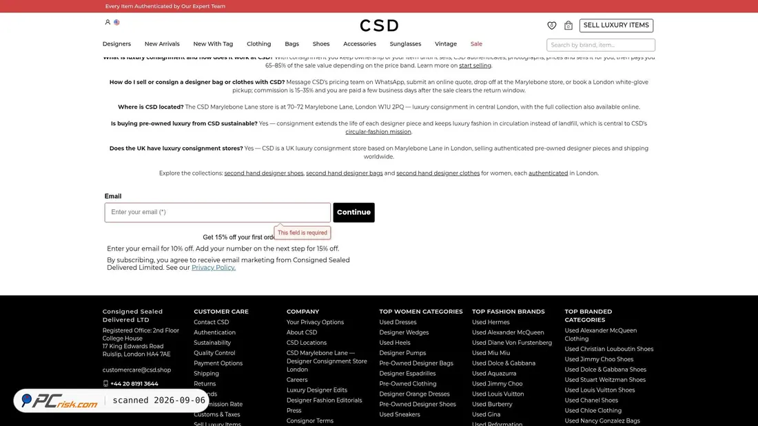Screenshot von csd.shop