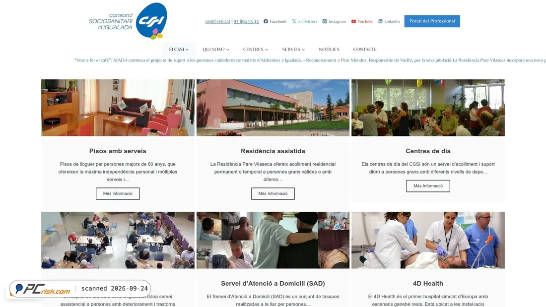Captura de ecrã de cssi.cat