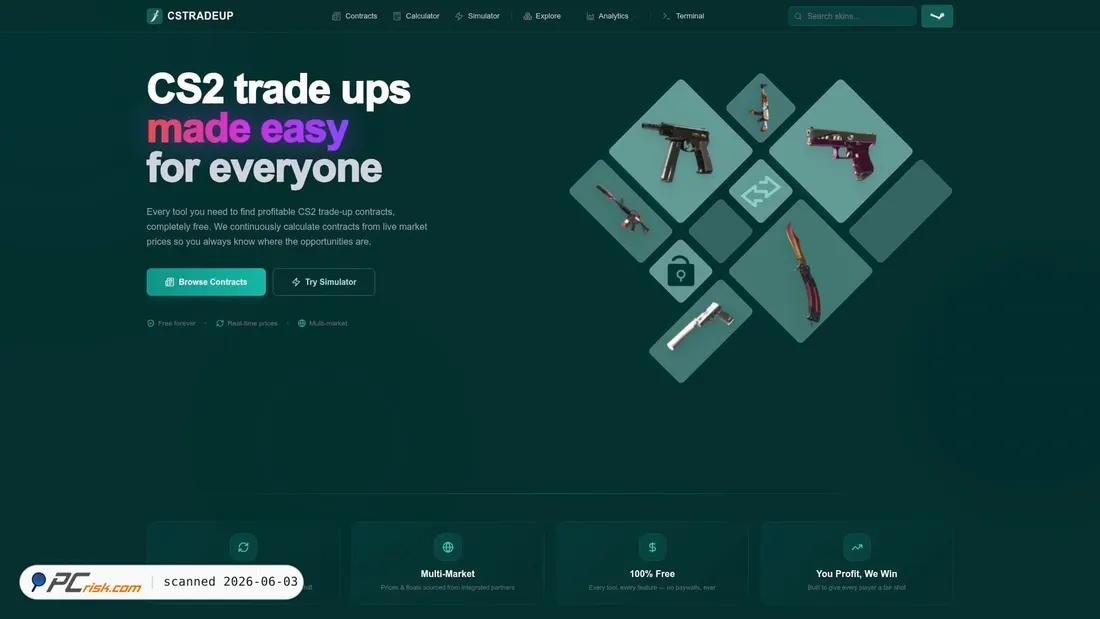 Screenshot von cstradeup.net