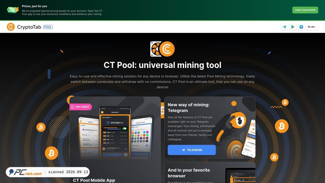 Screenshot von ctpool.net