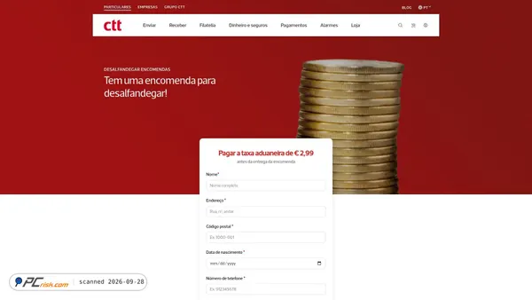 ctt-desalfandegamentos.com screenshot