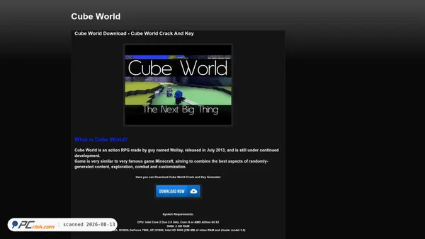 cubeworld-crack.blogspot.com screenshot