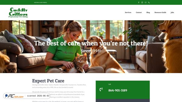 cuddly-critters.com screenshot