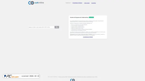 cuitonline.com screenshot