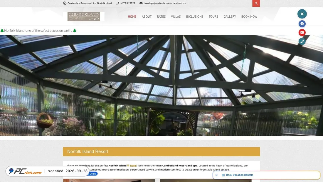 Captura de ecrã de cumberlandresortandspa.com