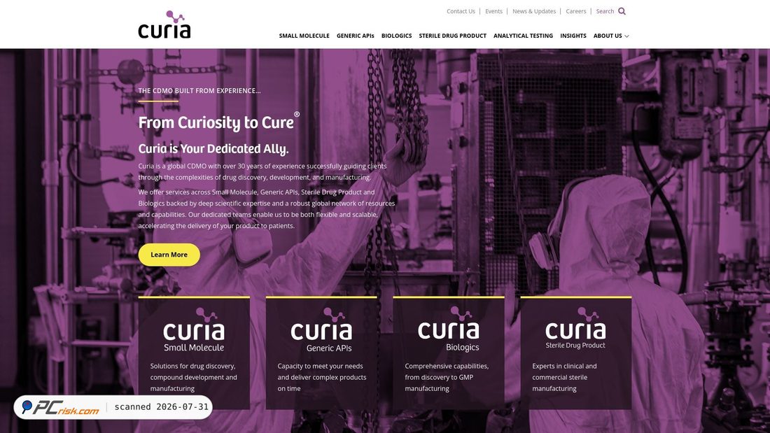 Screenshot of curiaglobal.com