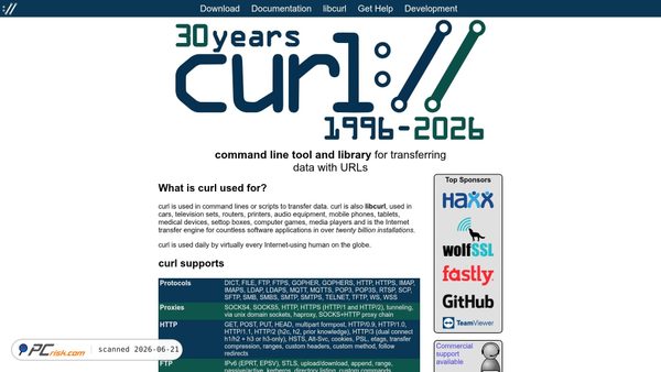 curl.se screenshot