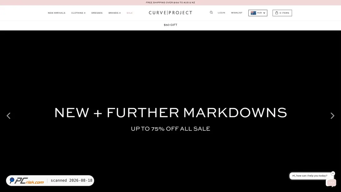 Screenshot di curveproject.com.au