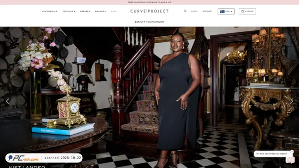 Screenshot van curveproject.com.au