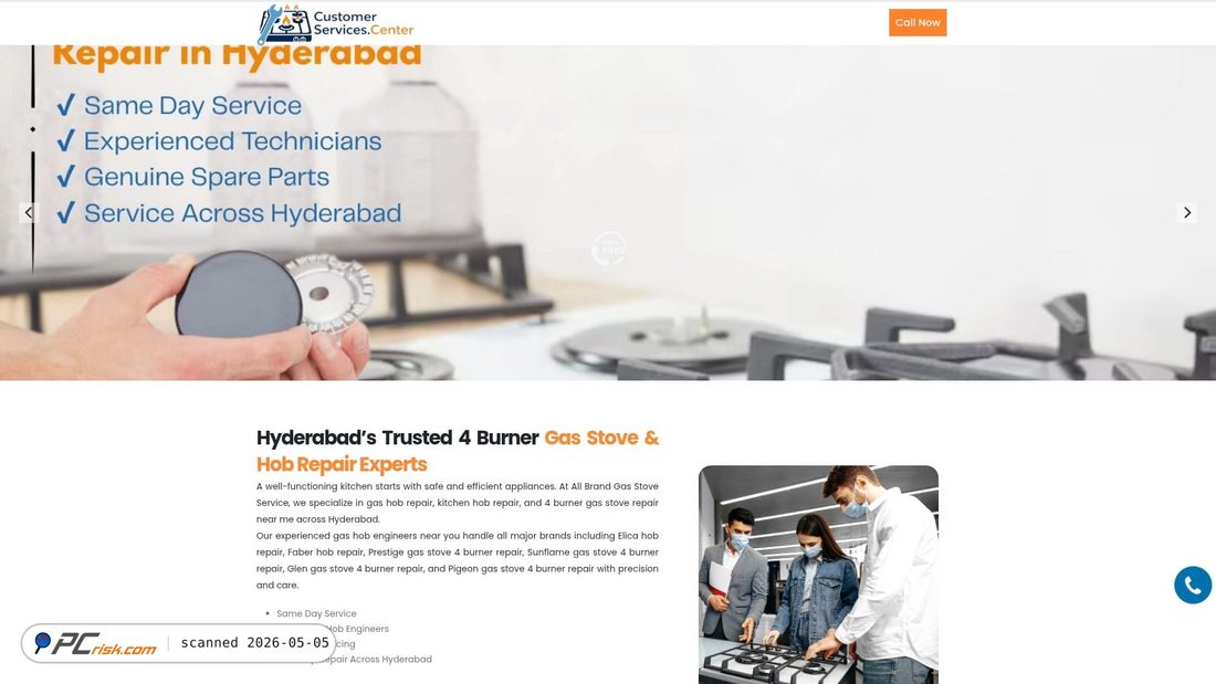 Screenshot of customerservices.center
