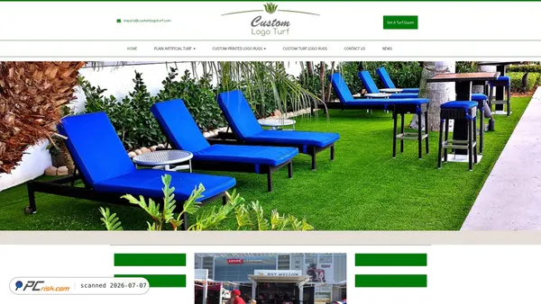 customlogoturf.com screenshot