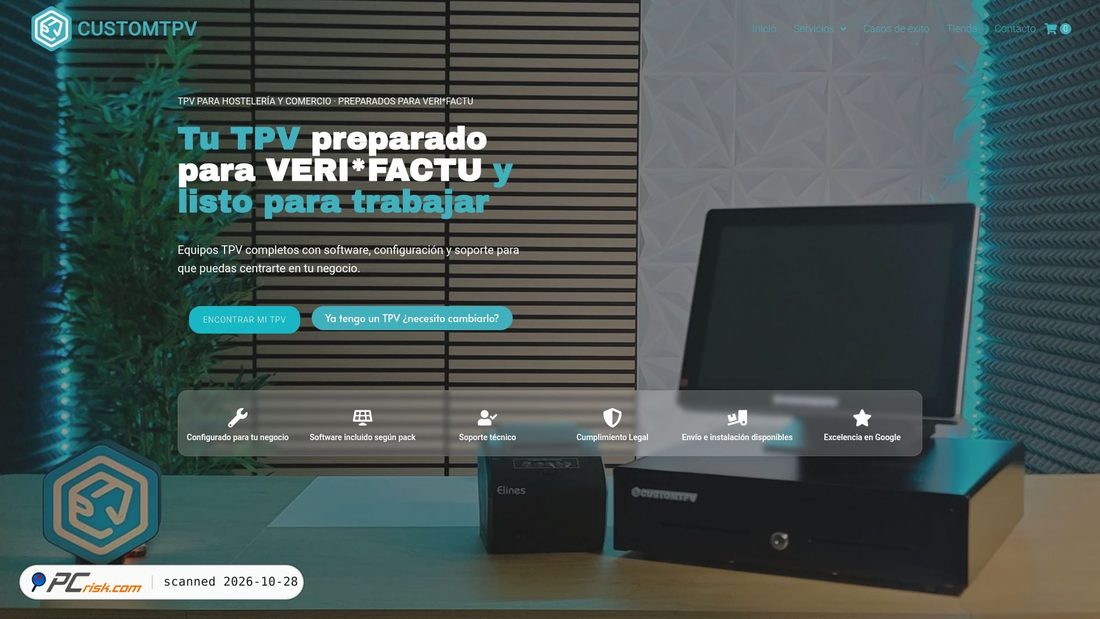 Screenshot von customtpv.com