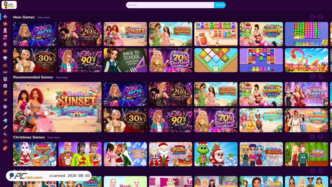 Screenshot van cutedressup.com