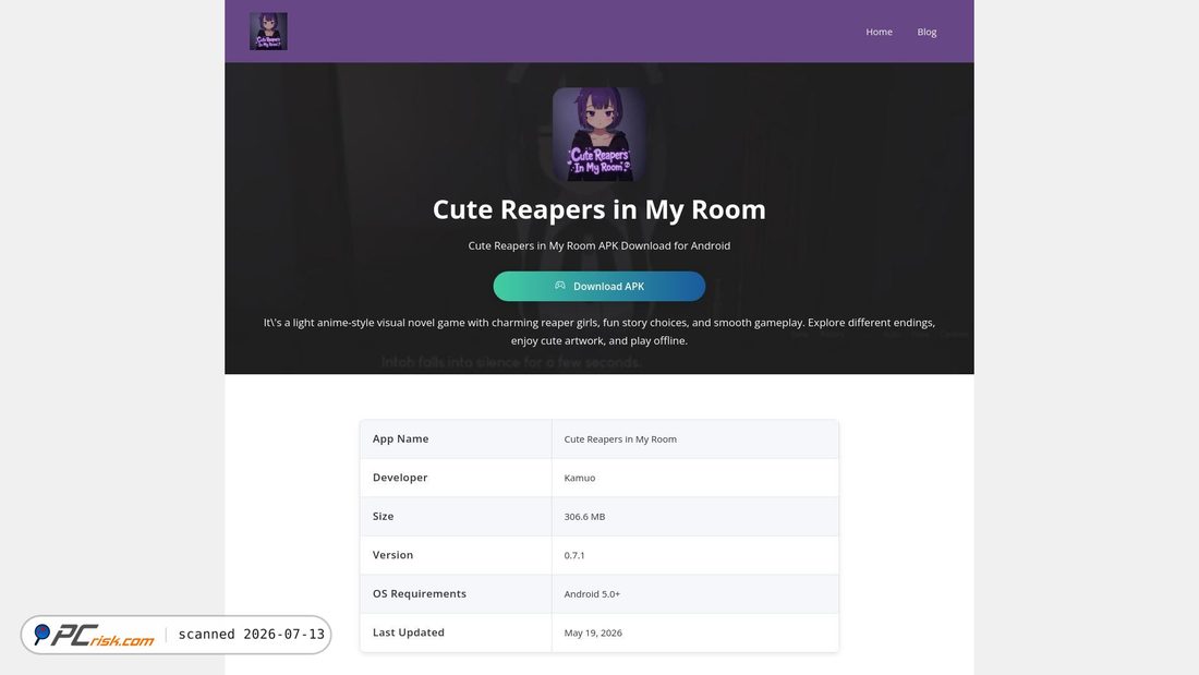 Screenshot of cutereapersinmyroom.com