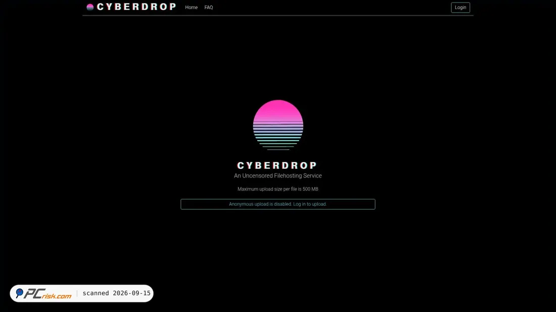 Zrzut ekranu cyberdrop.cr