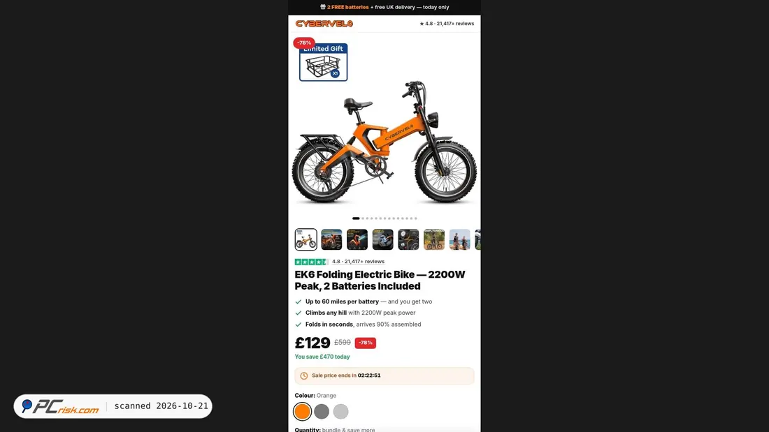 Screenshot of cyberebikeget.vercel.app