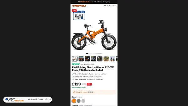 Capture d’écran de cyberebikeget.vercel.app