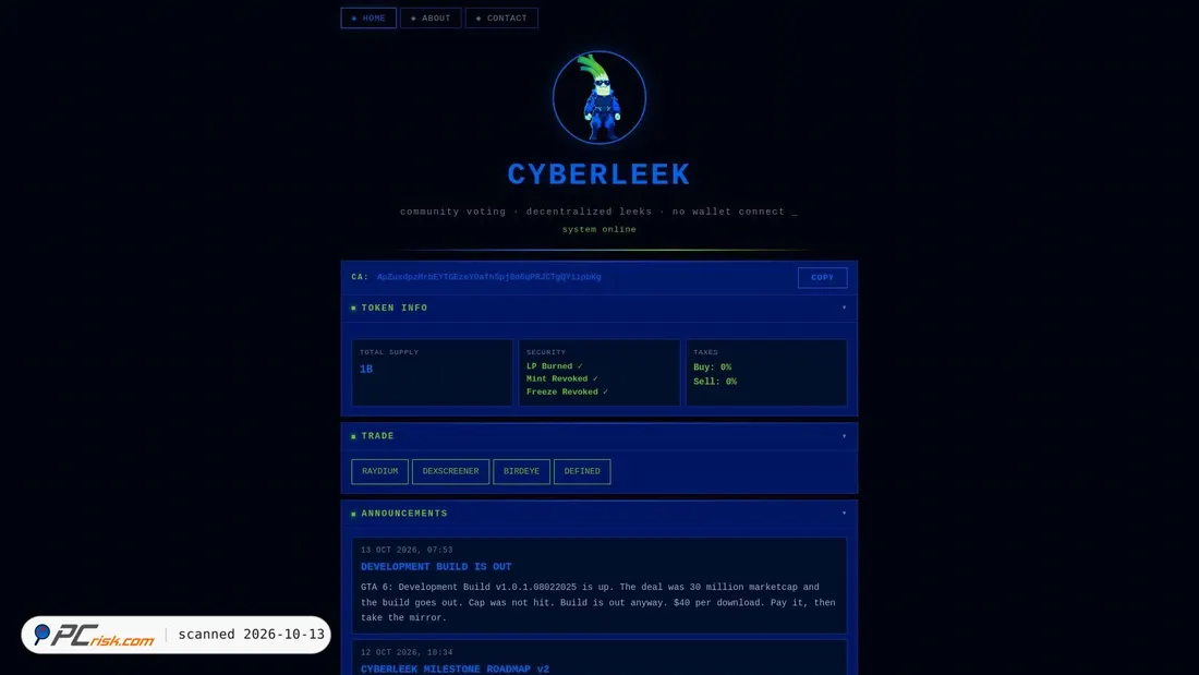 Screenshot of cyberleek.org