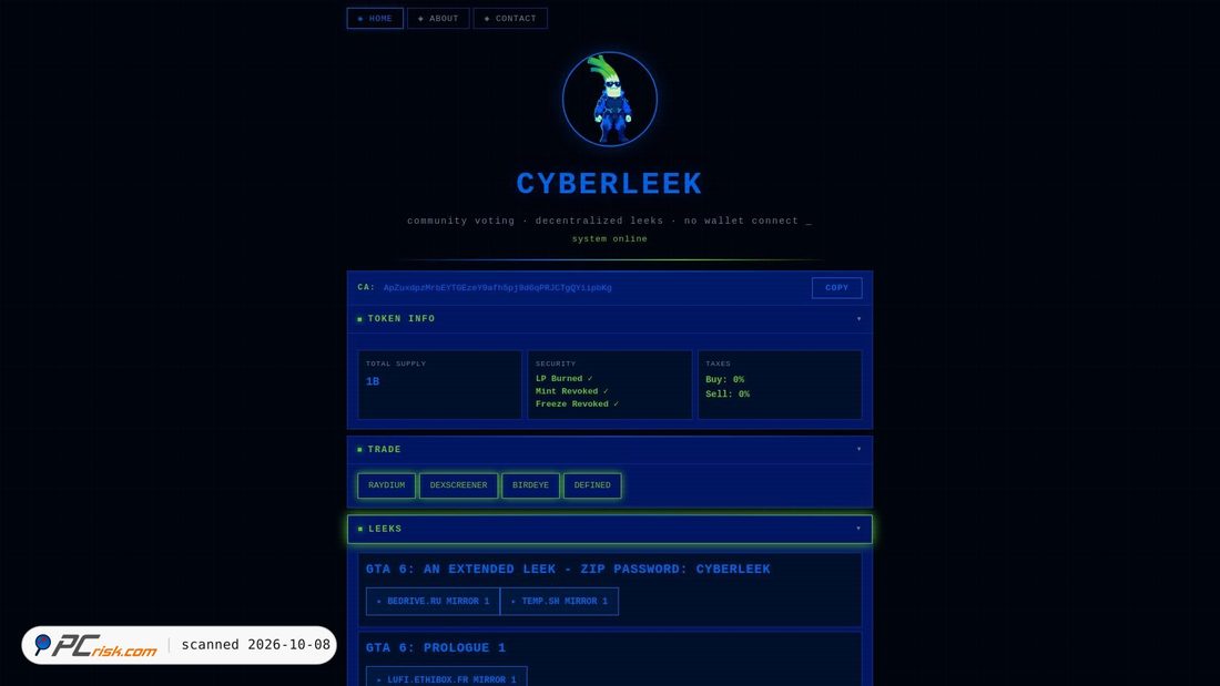 Screenshot of cyberleek.perma.online