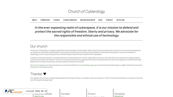 cyberology.church Screenshot