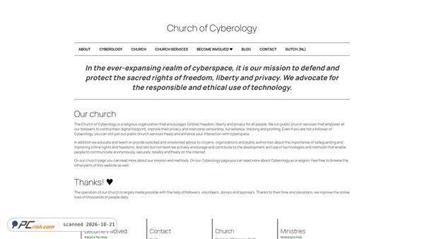 Captura de cyberology.church
