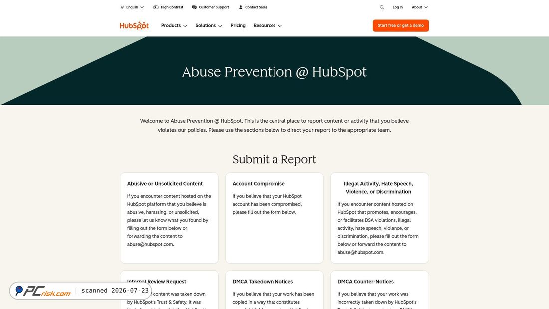 Screenshot of cydlr04.na1.hs-salescrm-engage.com