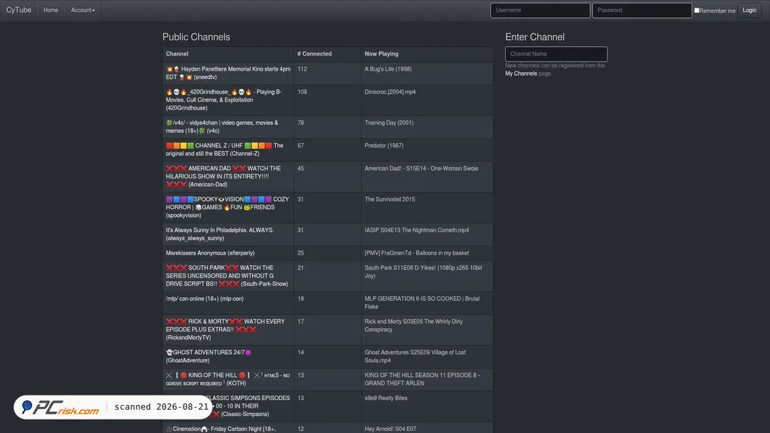 Screenshot of cytu.be