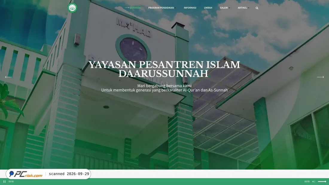 Captura de ecrã de daarussunnahbekasi.com