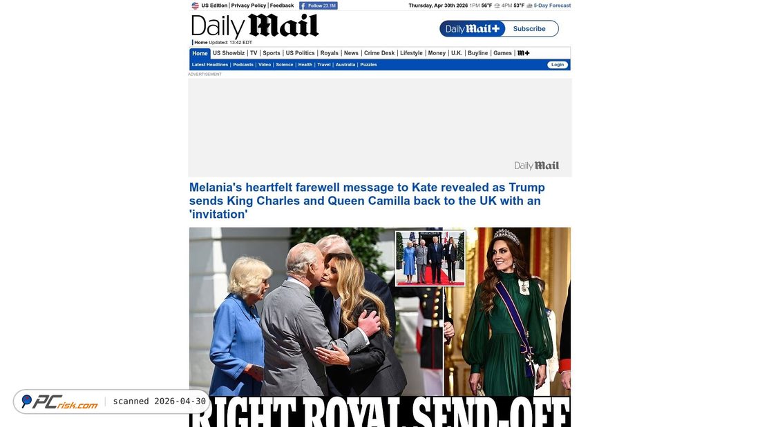 Screenshot of dailymail.co.uk