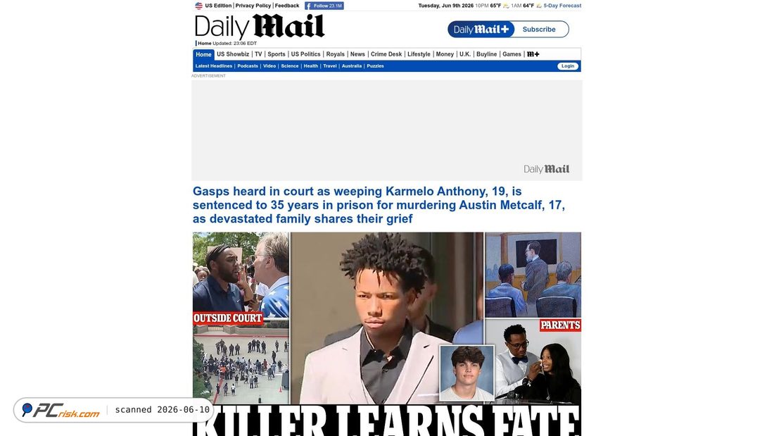 Screenshot of dailymail.com