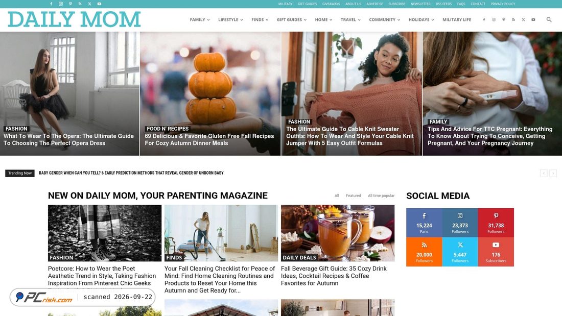 Captura de ecrã de dailymom.com