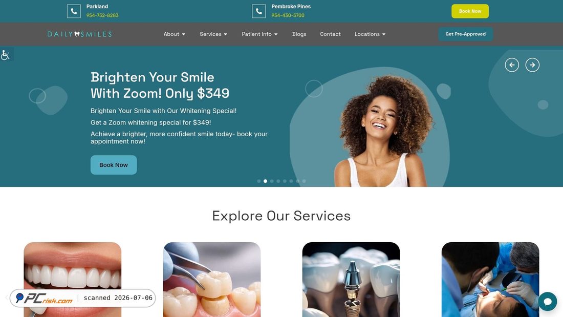 Screenshot of dailysmiles.com