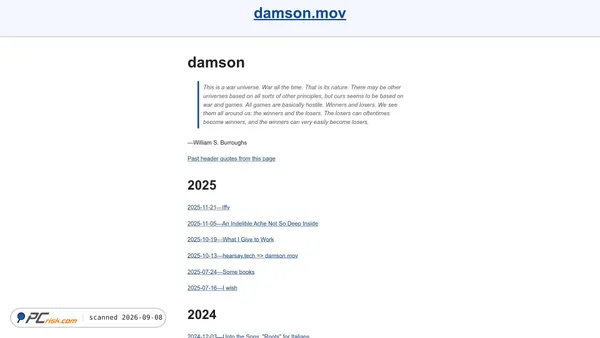 damson.mov Screenshot