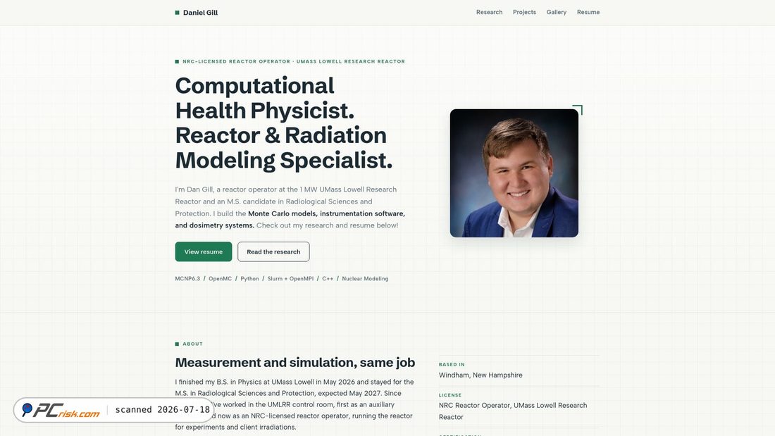 Screenshot of dangillphysics.com