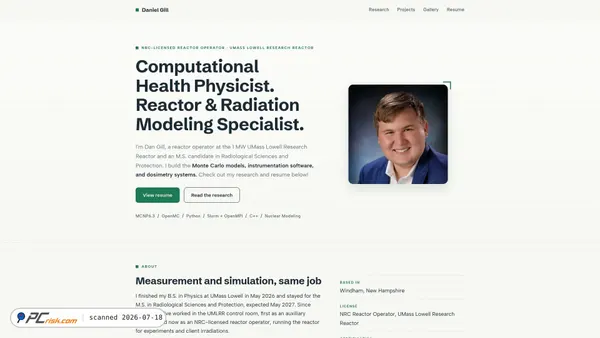 dangillphysics.com screenshot