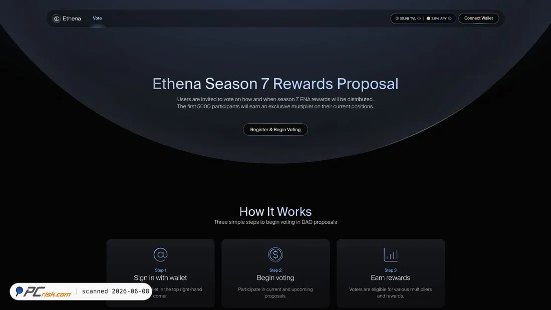 Screenshot of dao-ethena.fi
