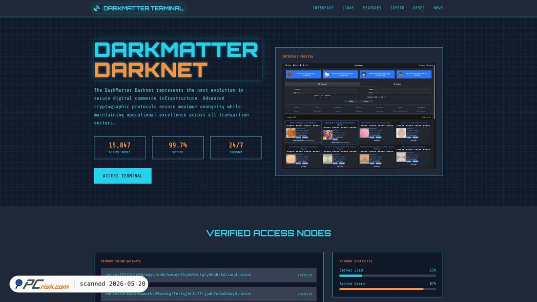 Screenshot of dark-matter.top