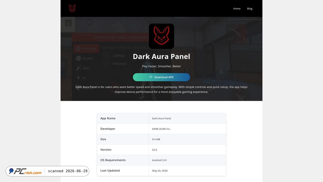 Screenshot of darkaurapanels.org