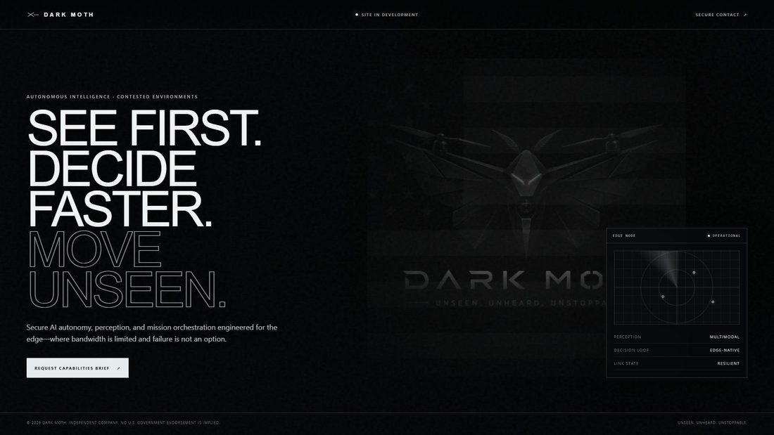 Screenshot of darkmoth.ai