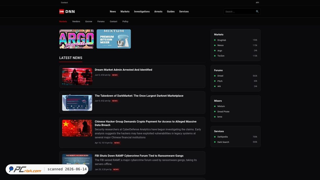 Screenshot of darknetnews.co