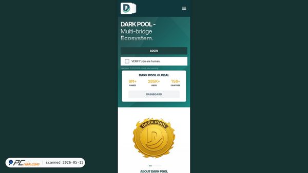 darkpoolplatform.com screenshot