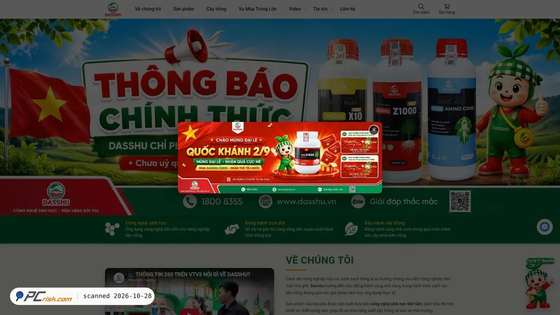 Screenshot of dasshu.vn