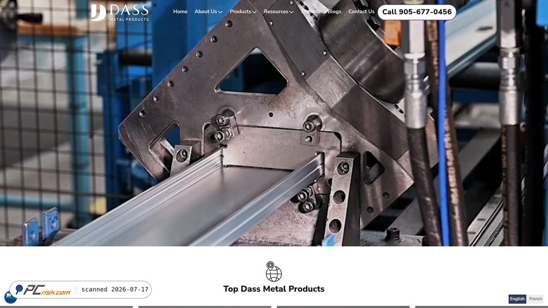Screenshot of dassmetal.com
