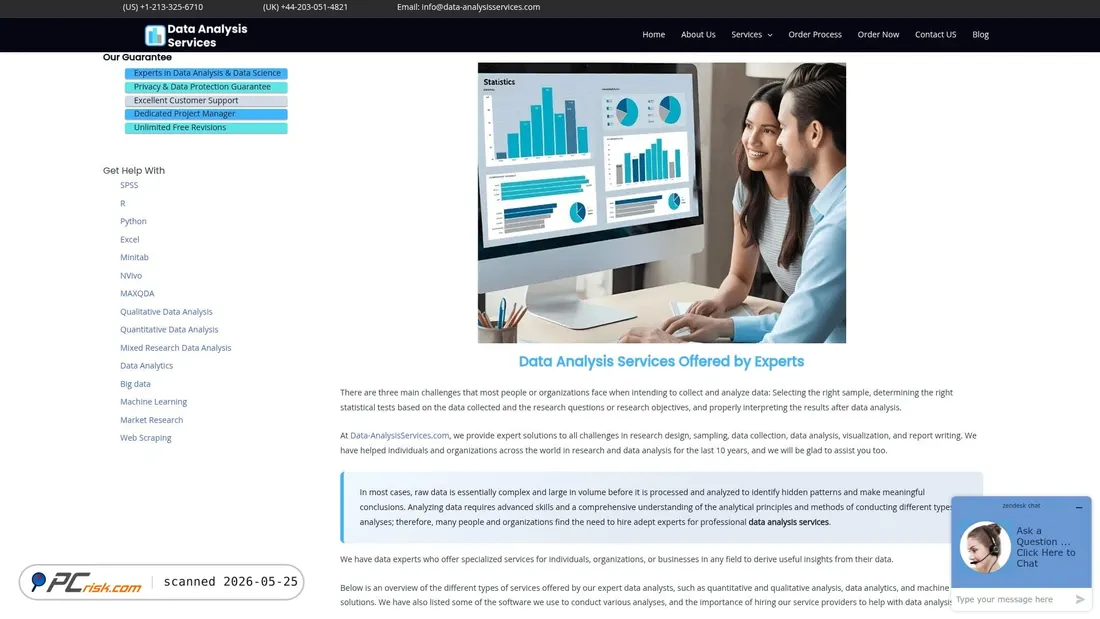 Screenshot of data-analysisservices.com