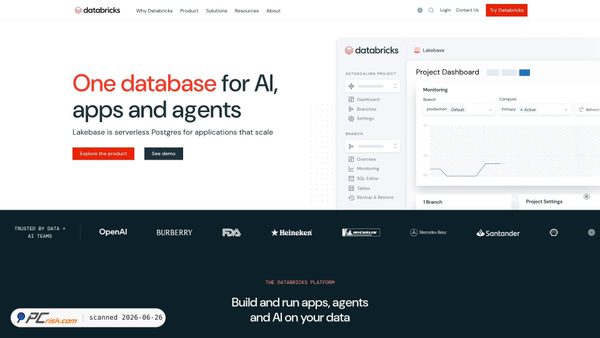 databricks.com screenshot