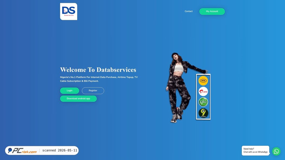 Screenshot von databservices.com.ng