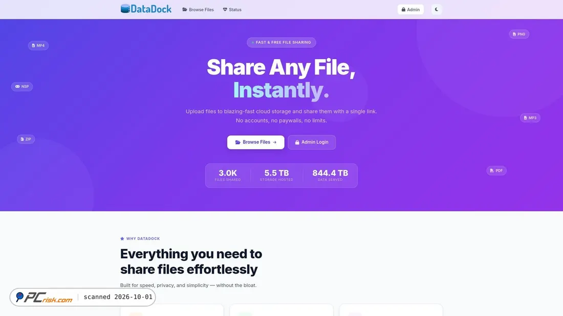 Screenshot of datadock-host.site