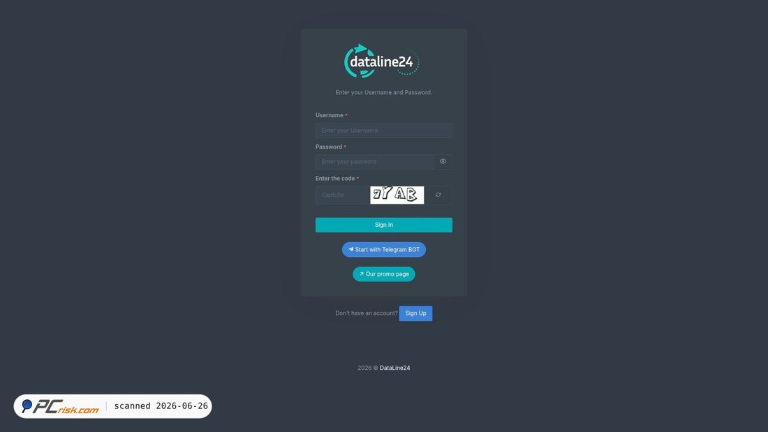 Screenshot of dataline24.cc