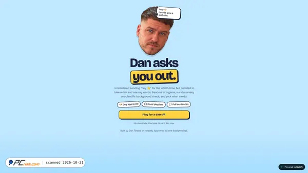datewithdan.netlify.app screenshot
